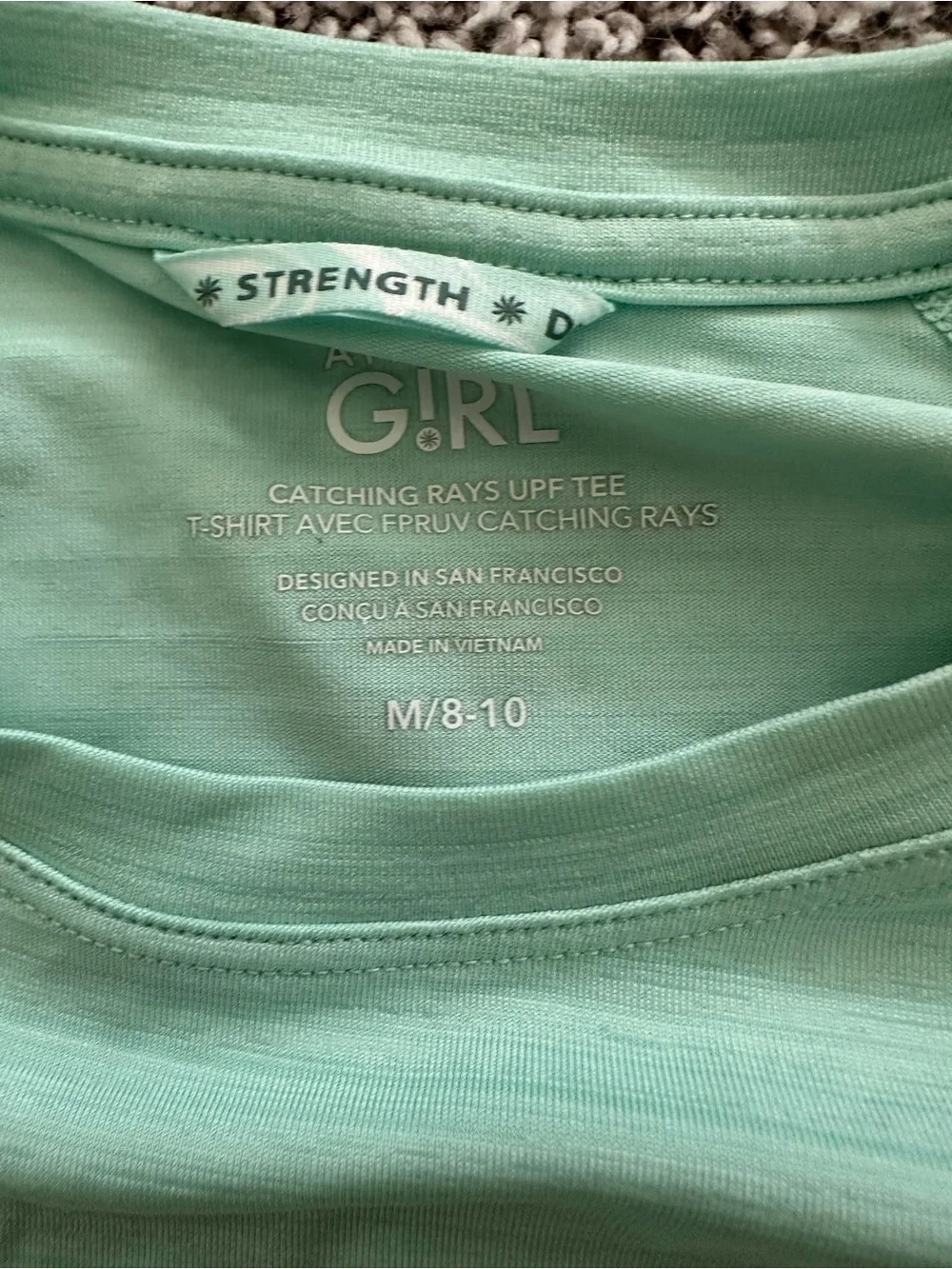 Athleta Girl Short Sleeve Tee Bundle, Girls Size M (8-10) — Teal & Peach